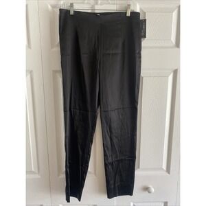 Equestrian Designs Tapered Trousers Womens Size M Black Satin Stretch Pants USA‎